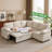 Upholstered Sofa With Ottoman-1241952409