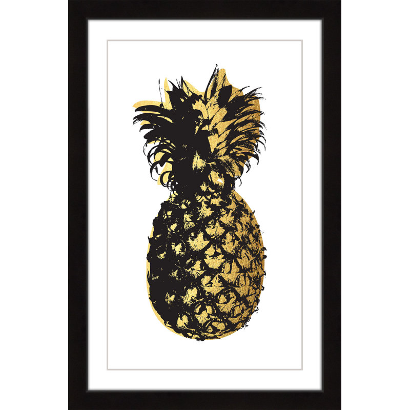 « ananas golden », reproduction d’impression encadrée, H 18 po x l 12 po, Bord lisse