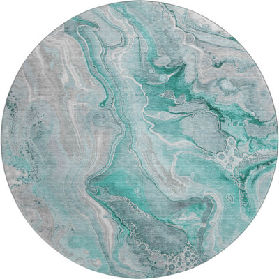 Premium Machine Washable Slesnick AMF1681 Abstract Rug