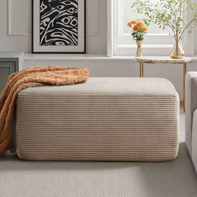 Repose-pieds moelleux de 37,01 po de largeur avec repose-pieds moelleux pour une décoration intérieure moderne