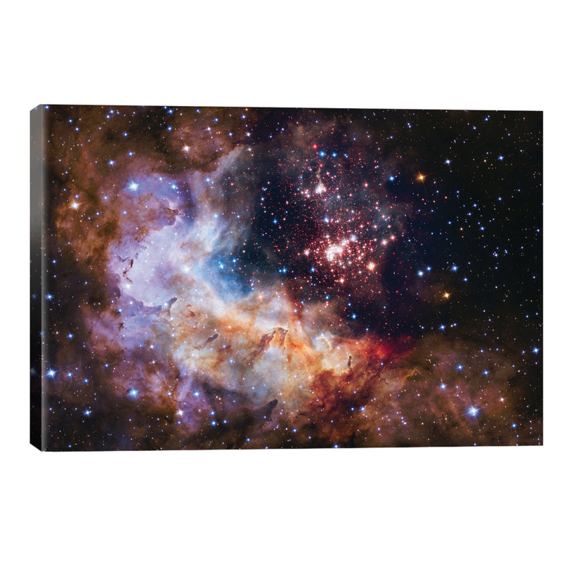 Wr 20 A And Surrounding Stars, Westerlund 2 by NASA - Wrapped Canvas Painting, 66.04 cm H x 45.72 cm W x 1.91 cm D