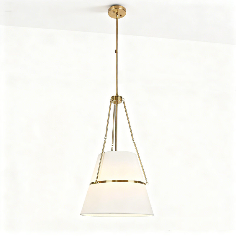 4-Light Kitchen Light Fixtures Modern Lantern Pendant Light 15.7In Brass Color, Brass