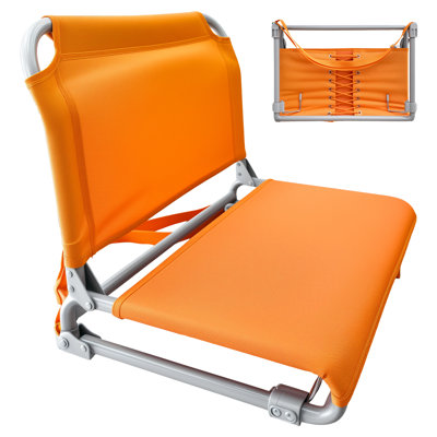 Siège de gradin compact pliant, chaise d'extérieur en aluminium avec accoudoir à dossier et porte-gobelet, portable léger pour les jeux de sport, noir