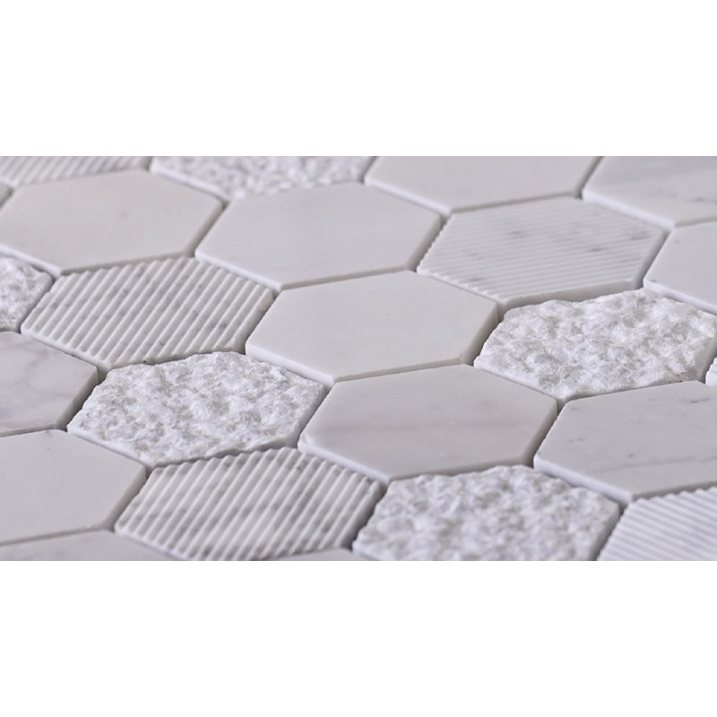 Sparta 1.9 in. x 1.9 in. Honeycomb Polished Marble Tile