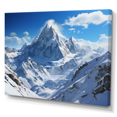 Winter Snowy Peaks V - Paysages, art mural, salon