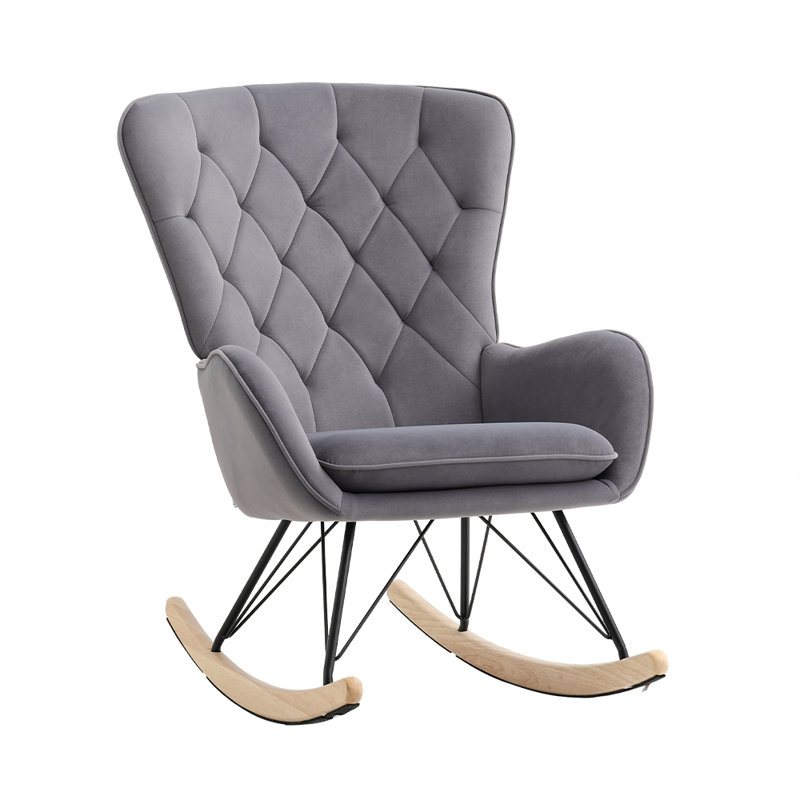 Ezio Rocking Chair, Dark Grey