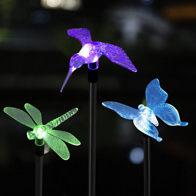 Solpex Solar Garden Lights - Multi-Color Changing LED Butterfly Lights for Outdoor Decorations, Garden, Patio & Lawn
