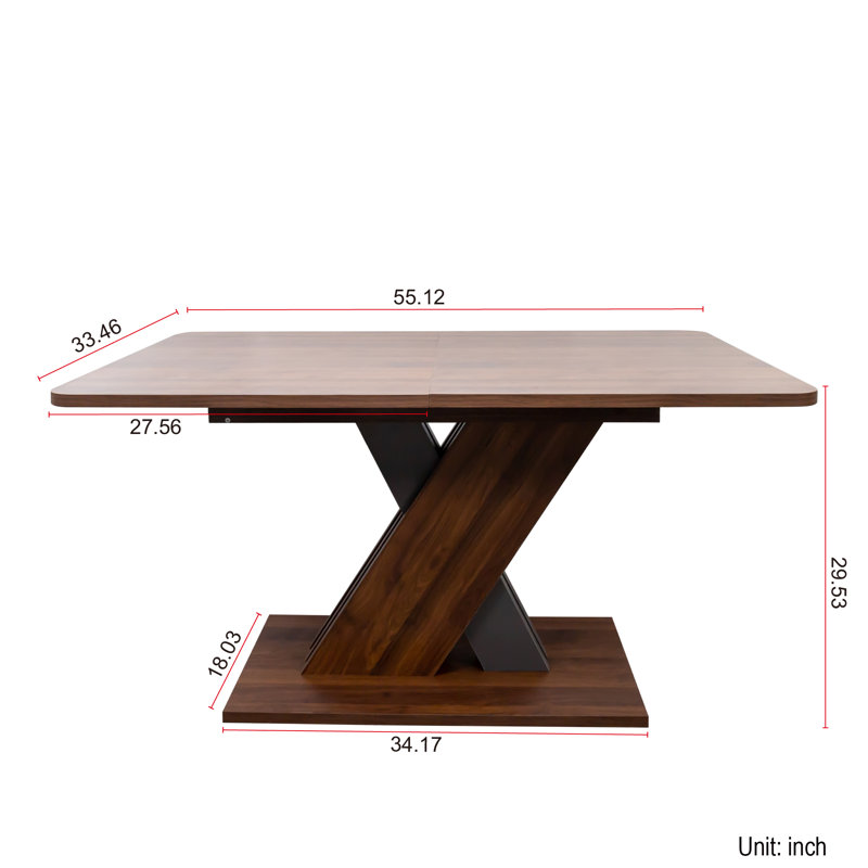 Modern Extendable Console Dining Table, Multi-Functional Design for Versatile Use