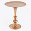 Petite petite table de bout ronde dorée, hauteur 29,3 po, décor métallique rétro