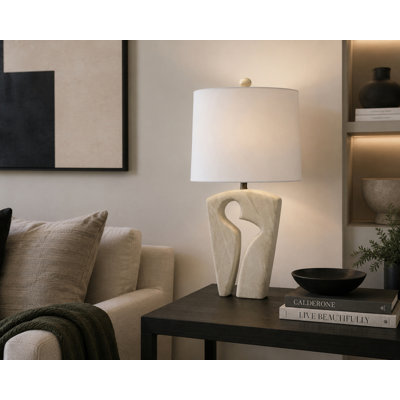 Origins - 25" Table Lamp - Set of 2 - Soft Marble Finish
