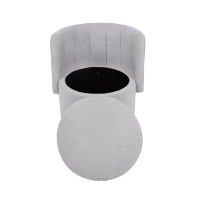360 Degree Swivel Back Sofa Chair With Storage Space