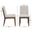 Ensemble de salle à manger en bois massif 72 po avec chaises rembourrées Tariel-836567576