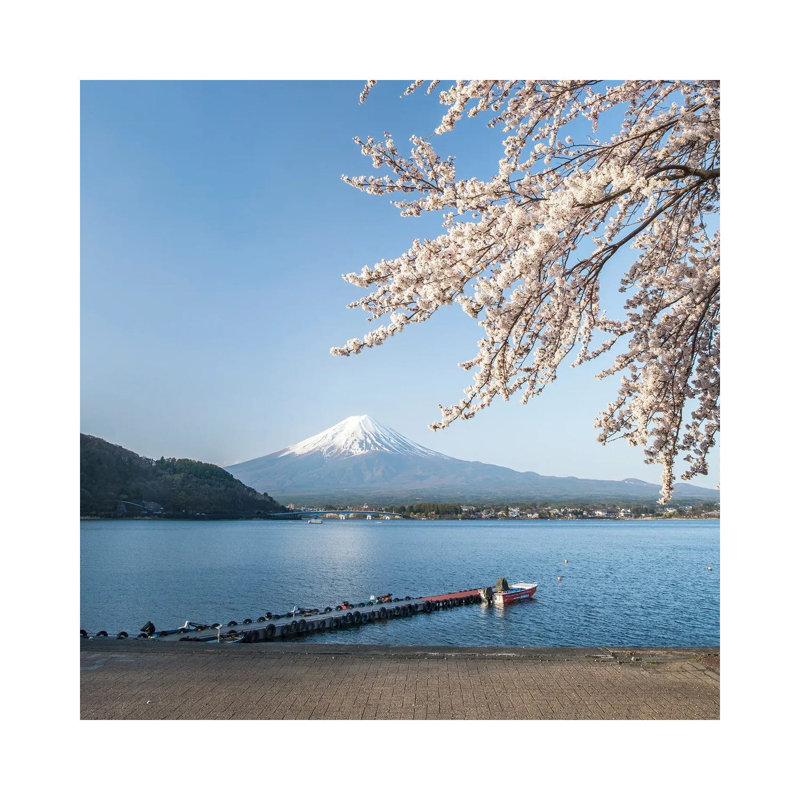 Mount Fuji In Spring, Lake Kawaguchiko, Japan by Jan Becke - Wrapped Canvas Print, 93.98 cm H x 93.98 cm W x 1.91 cm D