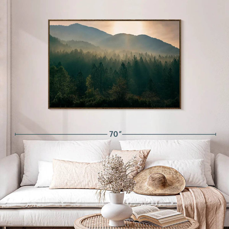 Peaceful Awakenings, 46" X 31", Floating Frame Walnut