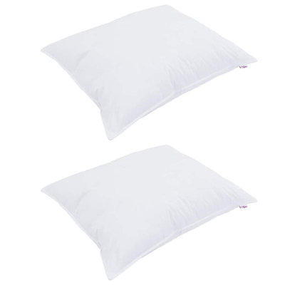  Pillows With Pillow 2 Pcs White 130Gsm 100% Cotton