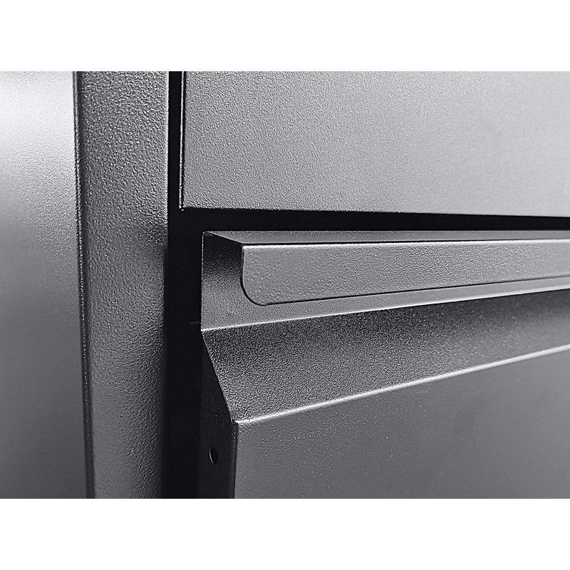 3 Drawer Metal Vertical File Cabinet with Lock Office Home Steel Vertical File Cabinet, Black