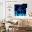 Gillard Palms noir sur bleu I