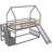 House Bunk Bed With Convertible Slide-879703614