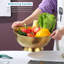 304 acier inoxydable 304 microporeux passoire grande râpe crépine, crépine de cuisine pour laver les légumes, les fruits et le riz