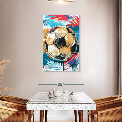 Ensemble de 3 balles de soccer amusantes sur toile