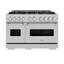 ZLINE 48" Classic Double Oven Dual Fuel Range w/ 8 Burners in DuraSnow Stainless Steel