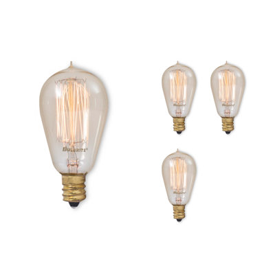 Ampoule incandescente 25 watts E12 candélabre, filament nostalgique ST15, lumière ambrée chaude 2200K, 35 lumens, intensité variable