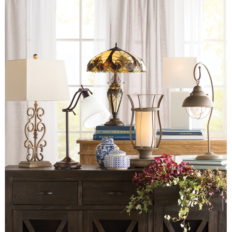 Lampe de table noire / brune 25 po Beley