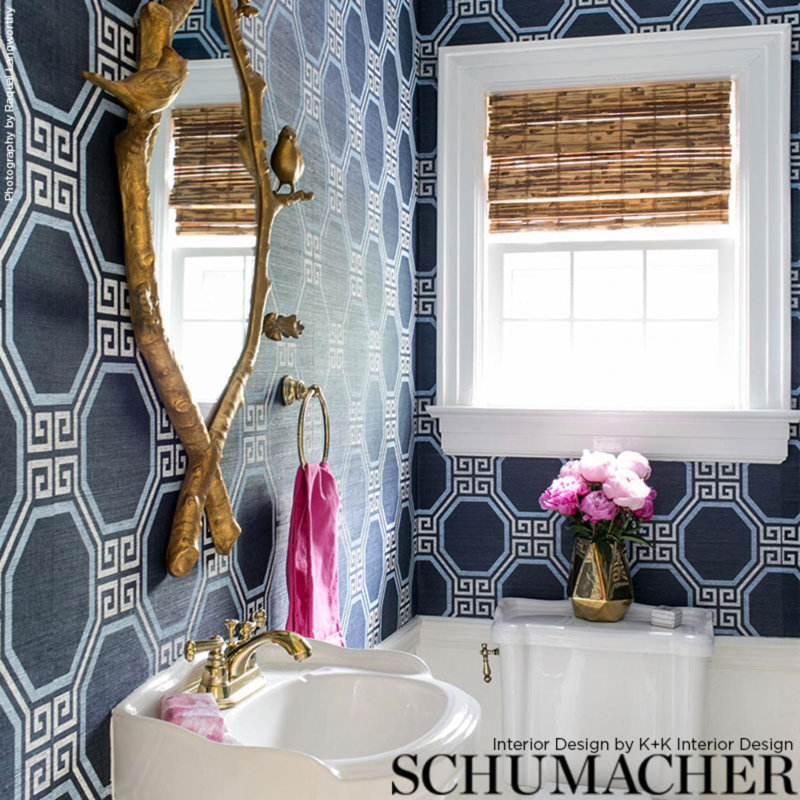 Octavia Sisal Wallpaper, Navy