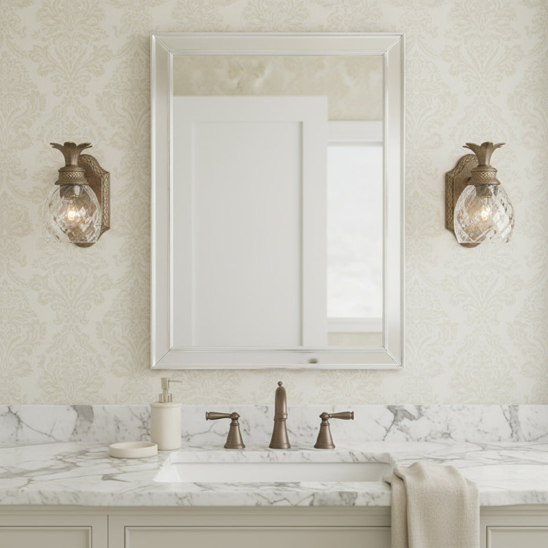 Plantation 1-Light Armed Sconce, Burnished Brass