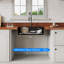 Lavabo de cuisine 30 po x 22 po - Acier inoxydable noir, station de travail en acier de calibre 16 rouille