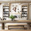 Carlile 5 - Light Kitchen Island Linear Pendant with Wood Accents
