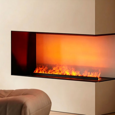 Foyer électrique encastré 70,87 "avec humidificateur encastré