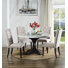 Shayla 4 - Person Faux Marble Top Pedestal Dining Set