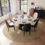 Table de salle à manger ronde 59 po pour 6 personnes, table en pierre frittée blanc mat avec piédestal en acier au carbone noir, table de salle à manger circulaire pour la cuisine-1760950459-1760950462-1803680778