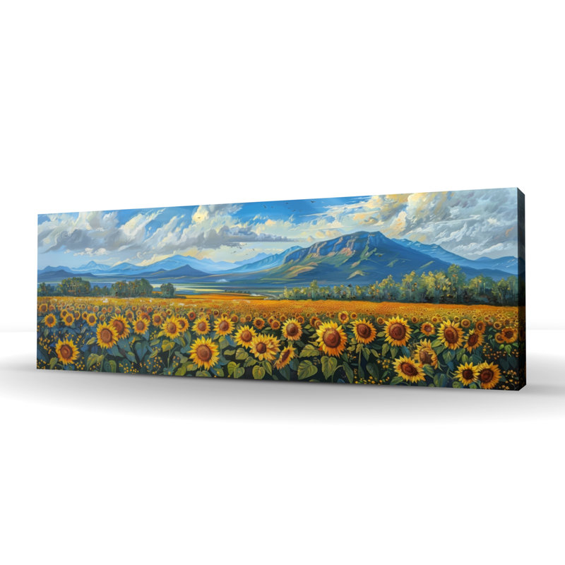 Toile beige champ de tournesols | Magnifique décoration intérieure