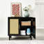 Console contemporaine avec rangement et tablette réglable