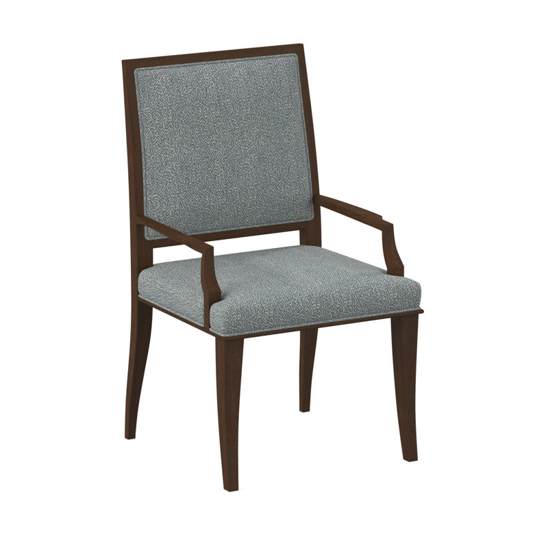 Chaise avec accoudoirs Princeton, Noyer américain, Maya cyan