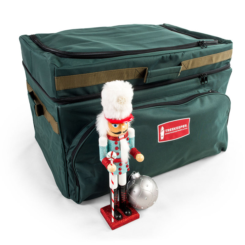 Boîte de rangement d'ornement de Noël 72 (4 po) avec poche supérieure