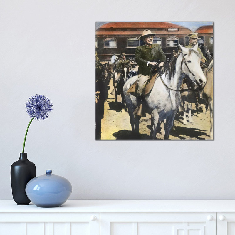 Roosevelt at Yellowstone 1 Piece Wrapped Canvas Painting, 45.72 cm H x 45.72 cm W x 3.175 cm D