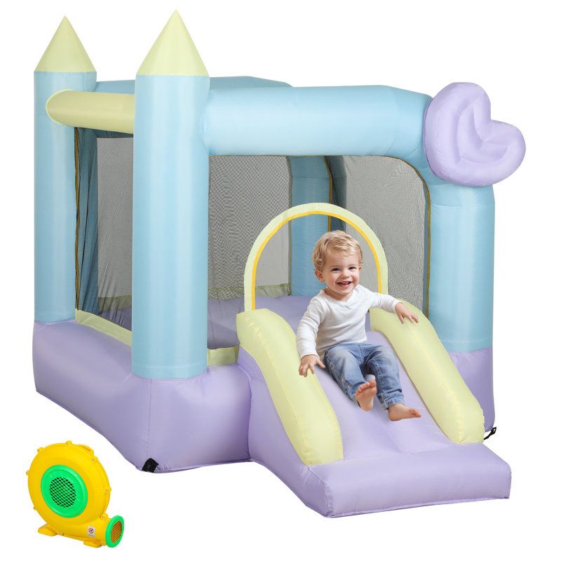 Inflatable Bounce House with Blower, Bouncy Castle with Slide