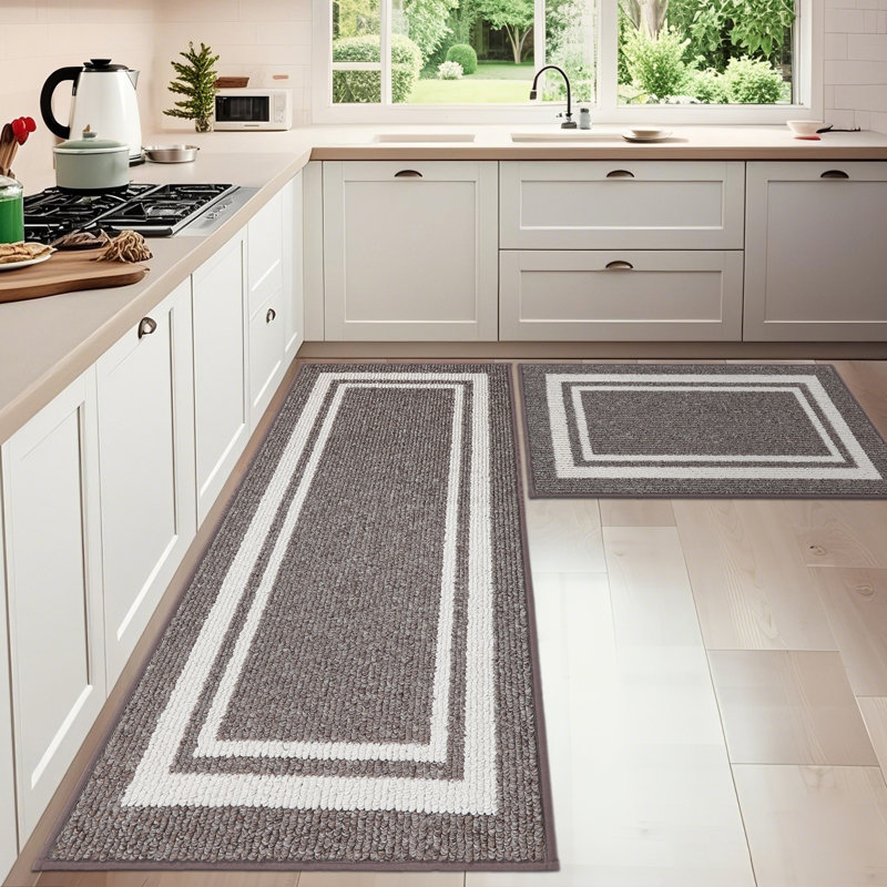 Caylon Machine-washable Anti-Fatigue Mat, Brown, Rectangle 60cm x 90cm + 60cm x 150cm