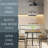 29" 5-Light Modern Farmhouse Drum Pendant Chandelier, Adjustable Height, Walnut Wood Style + Galvanized Steel Finish