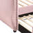 Twin Size Daybed With Pink Upholstery And Trundle, Contemporary Bedroom Desirable Option, Velvet Fabric, Classy Rolled Arms Upholstered Appealing Quality, Soft Upholstery, Graceful Arm Trim