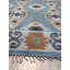 Tapis bleu clair en laine noué à la main Freya-383935989