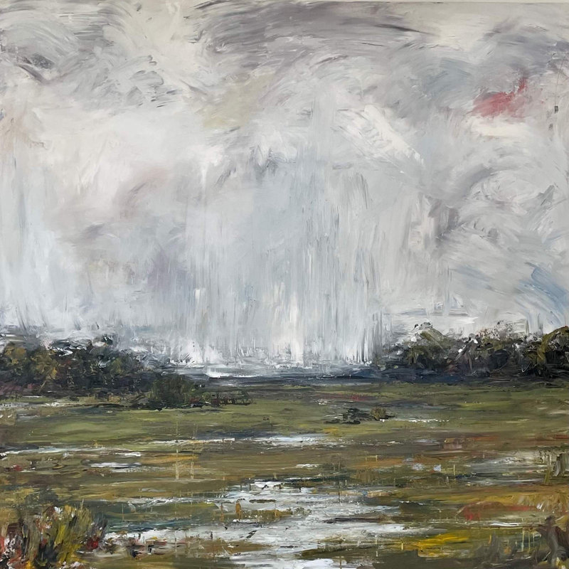 On The Marsh By John Beard - Gallery Wrapped Canvas Print Print by John Beard, 30" H x 30" W x 1.5" D, Unframed