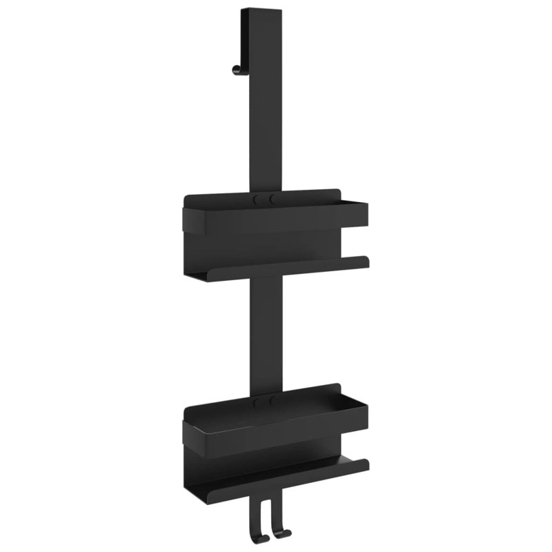 Freestanding Stainless Steel Shower Shelf, Matte Black