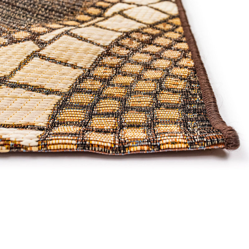 Tapis intérieur / extérieur géométrique Kowalczyk , Rectangle 3 pi 3 po x 4 pi 11 po