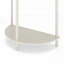 Console demi-lune artisanale avec motif blanc-558830714