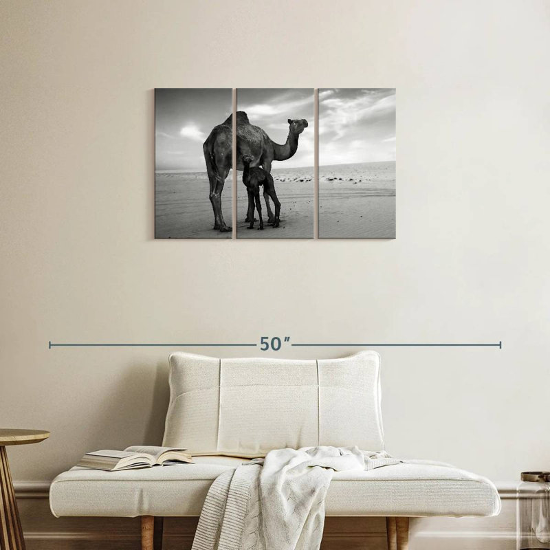Brampt Monochrome Camels, 20" H x 33" W