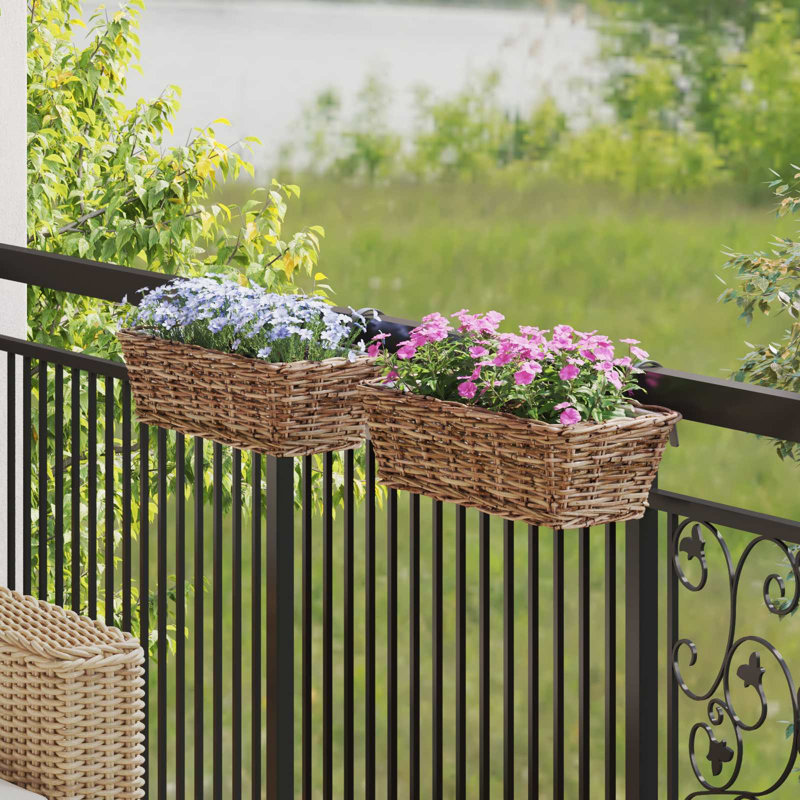 Railing Planter, Brown